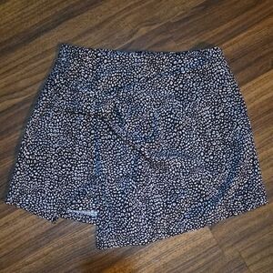 Zara Black and White Animal Print Skort Size XS
